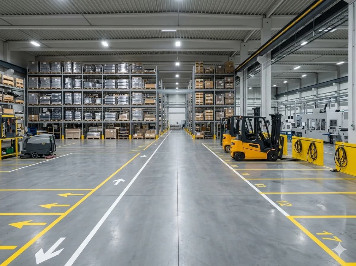 Industriereinigung und Logistikhallen